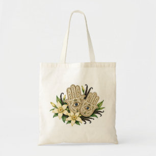 Hamsa-Hände mit Vanille-Blüten & Böser Blick Tragetasche