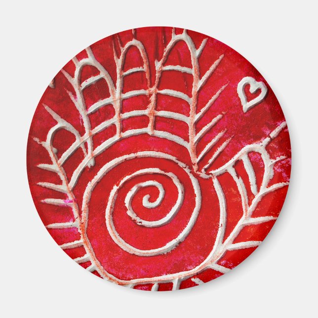 Hamsa / HeilHand / Hand des Fatimas Magnet (Vorne)