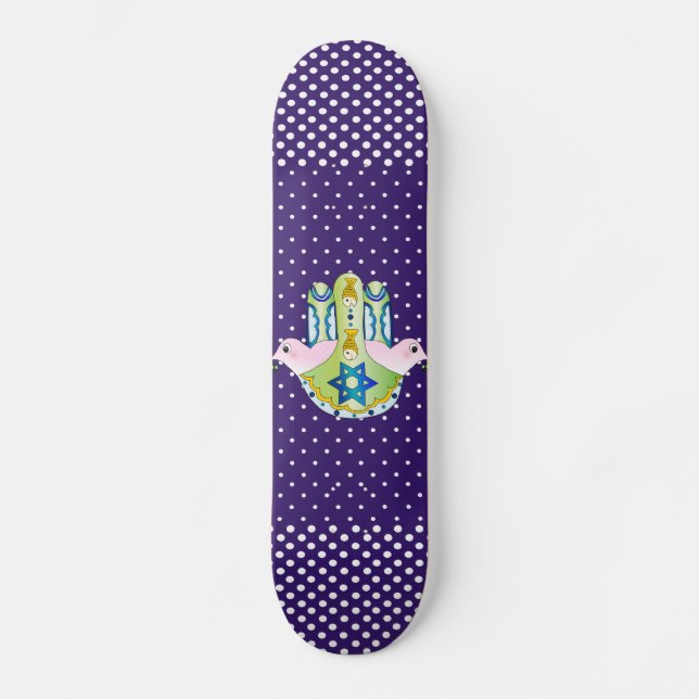 Hamsa Judaika Skateboard (Vorderseite)