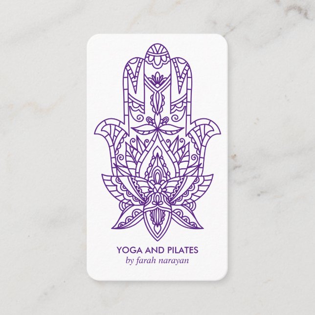 Hamsa | Lila Wellness Wellness-Center Massage Yoga Visitenkarte (Vorderseite)