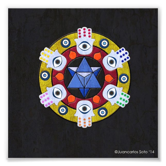 Hamsa Mandala Fotodruck (Vorne)