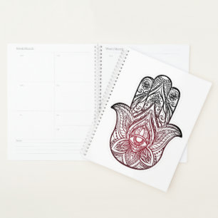 Hamsa mit bohischem Muster Planer