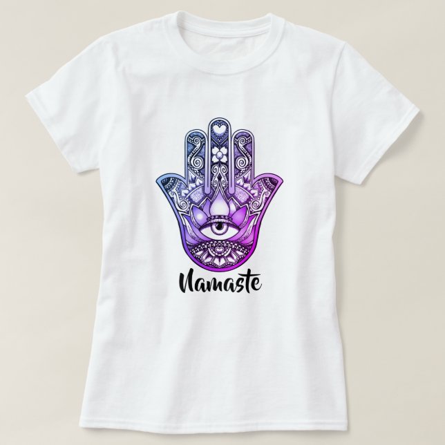 Hamsa Namaste T-Shirt (Design vorne)