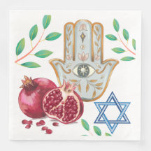 Hamsa Pomegranate Star der Jüdischen Feier von Dav