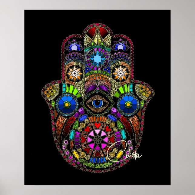 Hamsa Poster Black (Vorne)