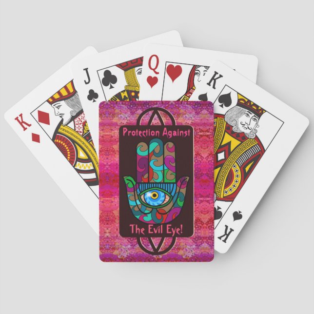 Hamsa Schutz vor dem bösen Auge Spielkarten (Rückseite)