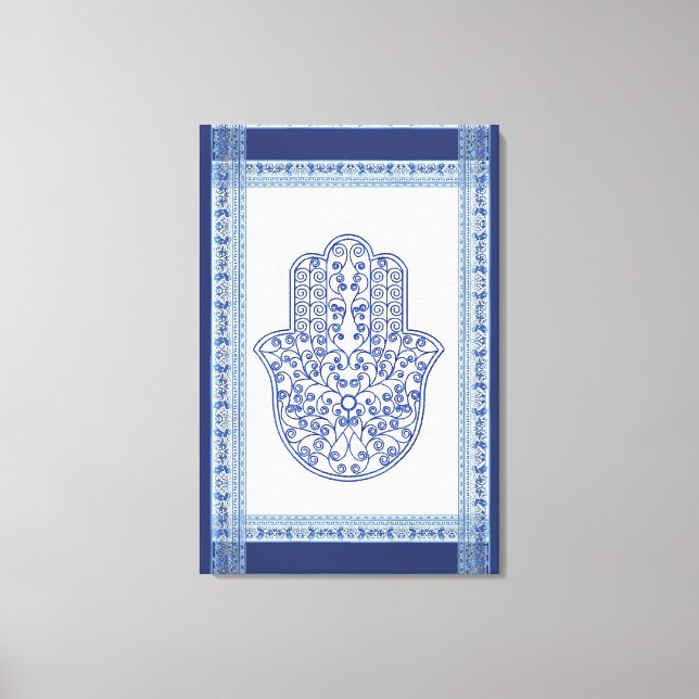 hamsa*tunis*morocco*henna*blau leinwanddruck (Vorderseite)