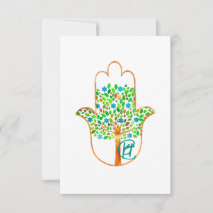 Hamsa Watercolor Kulturpass Dankeskarte