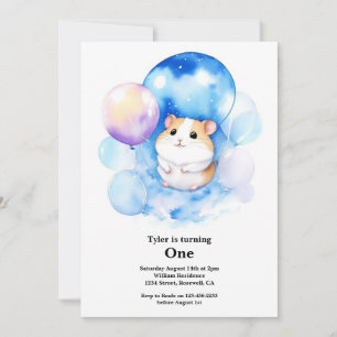 Hamster 1. Geburtstag Einladung