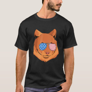 Hamster 4. Juli Amerikanisch Usa Patriotisch T-Shirt
