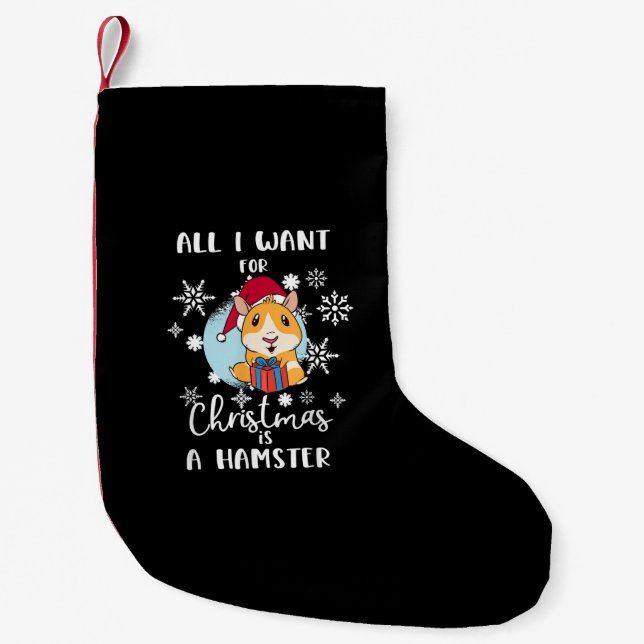 Hamster Alles, was ich Weihnachten Gewollt habe, i Kleiner Weihnachtsstrumpf (Vorderseite)