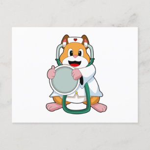 Hamster als Arzt mit Stethoskop.PNG Postkarte