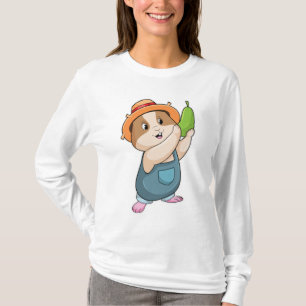 Hamster als Bauer mit Zucchini T-Shirt