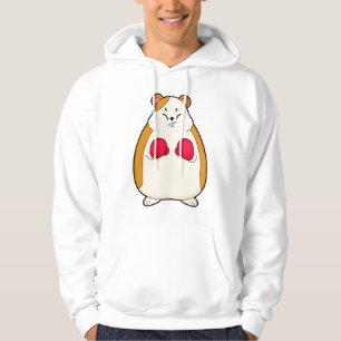 Hamster als Boxer mit Boxhandschuhen Hoodie