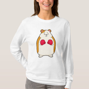 Hamster als Boxer mit Boxhandschuhen T-Shirt