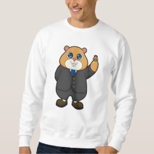 Hamster als Bräutigam mit Ehering Sweatshirt