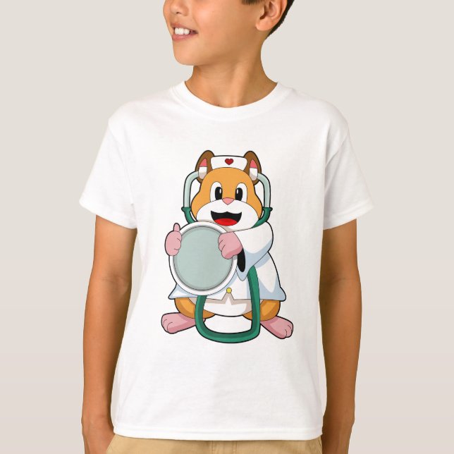 Hamster als Doktor mit Stethoscope.PNG T-Shirt (Vorderseite)