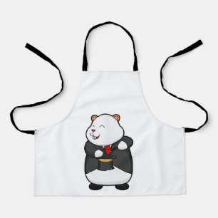 Hamster als Magier mit Zauberstab & Hut Schürze