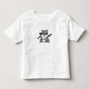 Hamster als Ninja in Kampfkunst mit Schwert Kleinkind T-shirt