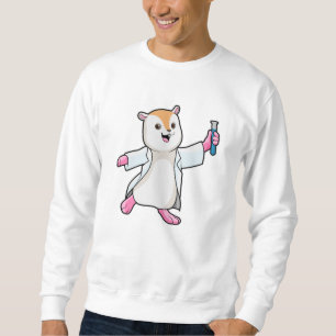 Hamster als Scientist mit Prüfröhre Sweatshirt