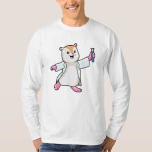 Hamster als Scientist mit Prüfröhre T-Shirt