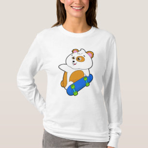 Hamster als Skater mit Skateboard T-Shirt