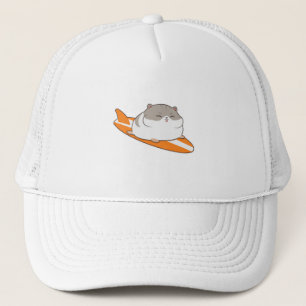 Hamster als Surfbrett Truckerkappe