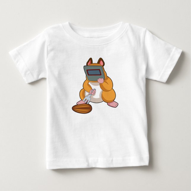 Hamster als Welder.PNG Baby T-shirt (Vorderseite)