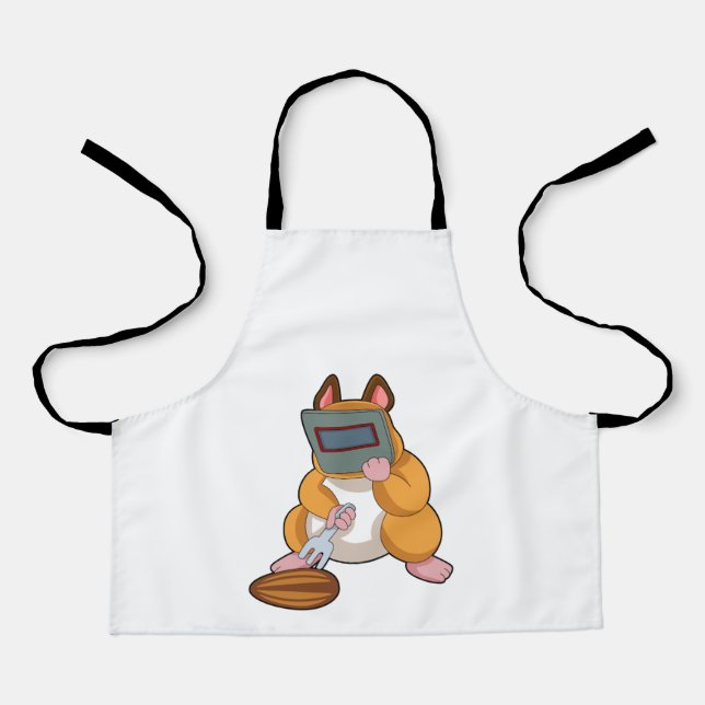Hamster als Welder.PNG Schürze (Vorderseite)