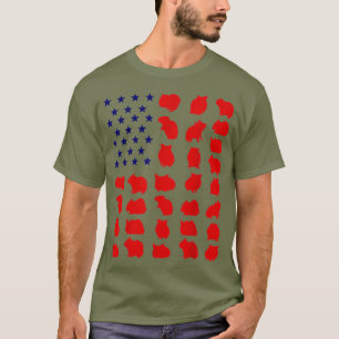 Hamster American Flag 4. Juli Lover USA T-Shirt