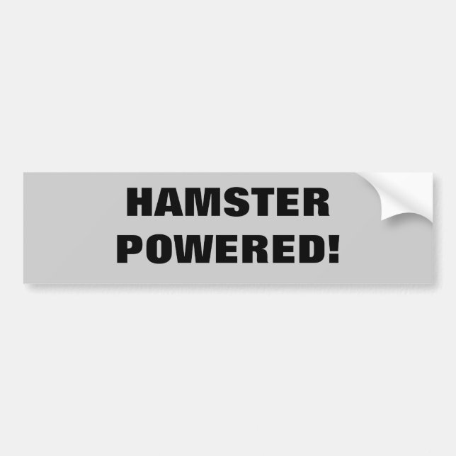Hamster angetrieben autoaufkleber (Vorne)