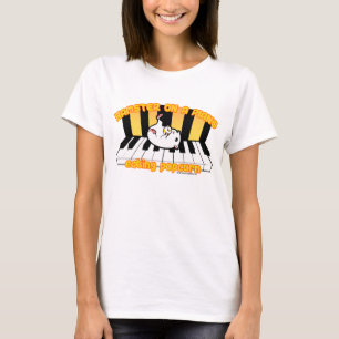 Hamster auf einem Klavier Popcorn essend T-Shirt