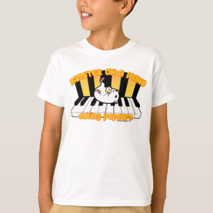 Hamster auf einem Klavier Popcorn essend T-Shirt