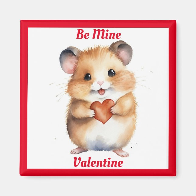 Hamster avec le coeur Saint Valentin Magnet (Devant)