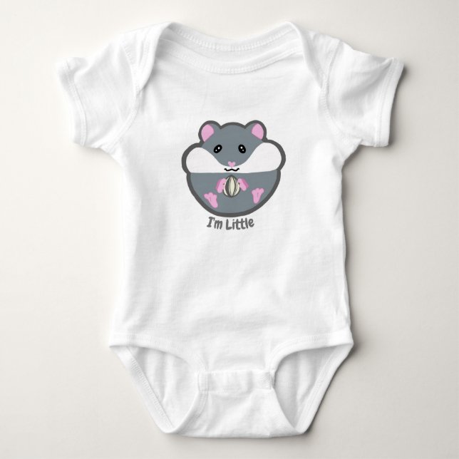 Hamster baby outfit "I'm Little" Baby Bodysuit Baby Strampler (Vorderseite)