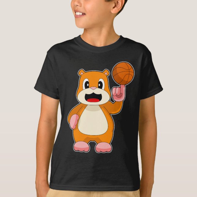 Hamster Basketball-Spieler Basketball T-Shirt (Vorderseite)