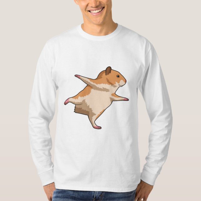 Hamster bei Yoga Stretching Legs T-Shirt (Vorderseite)