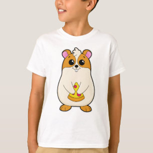 Hamster beim Essen von Pizza T-Shirt