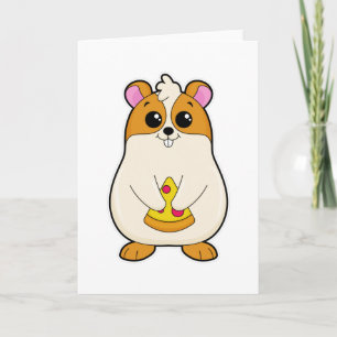 Hamster beim Pizzaessen Karte