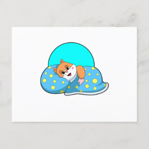 Hamster beim Schlafen mit Decke.PNG Postkarte