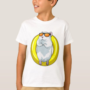 Hamster beim Schwimmen mit Schwimmring T-Shirt