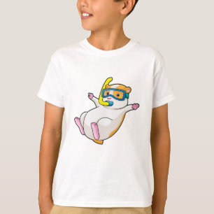 Hamster beim Tauchen mit Schwimmbrille T-Shirt