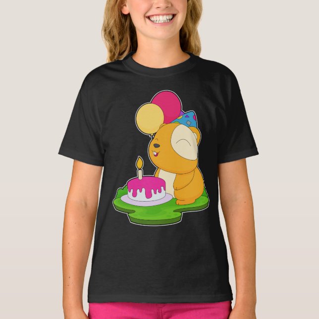 Hamster Birthday Cake T-Shirt (Vorderseite)