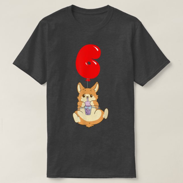 Hamster Bubble Tee - 6. Geburtstag - Kinderballon  (Design vorne)