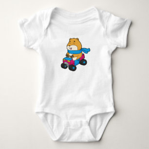 Hamster Car Baby Strampler