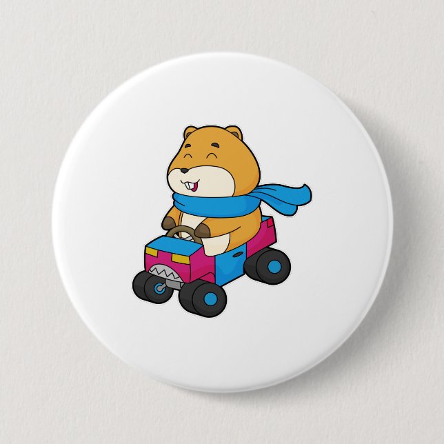 Hamster Car Button (Vorderseite)