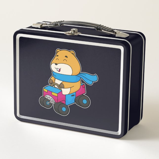 Hamster Car Metall Brotdose (Vorderseite)