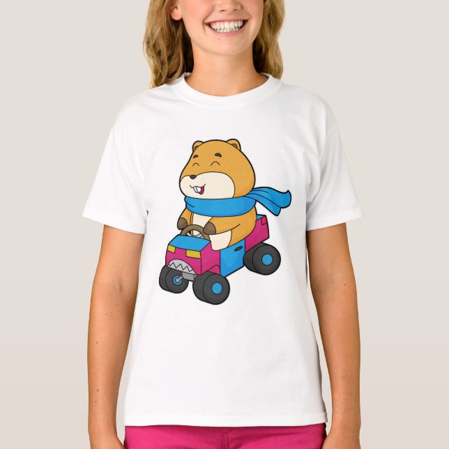 Hamster Car T-Shirt (Vorderseite)