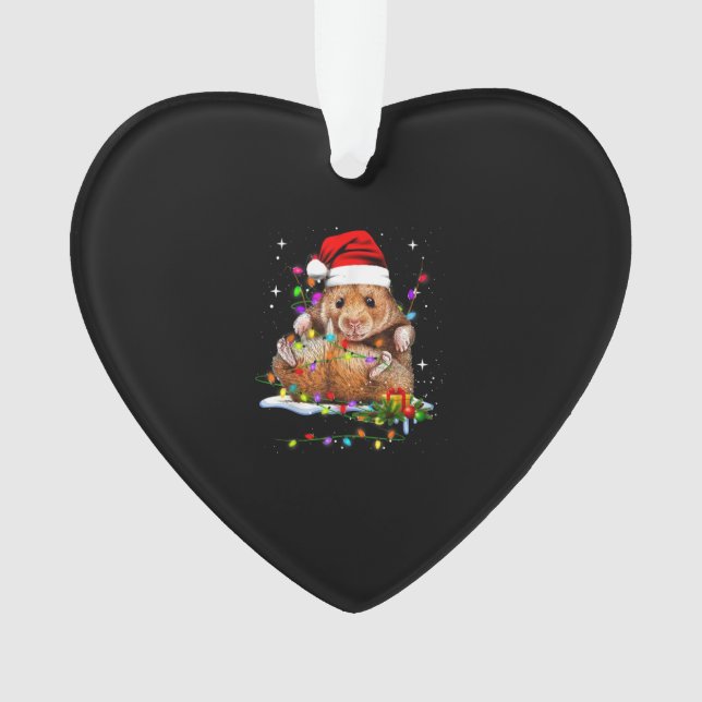 Hamster Christmas Niedlich Ornament (Vorderseite)