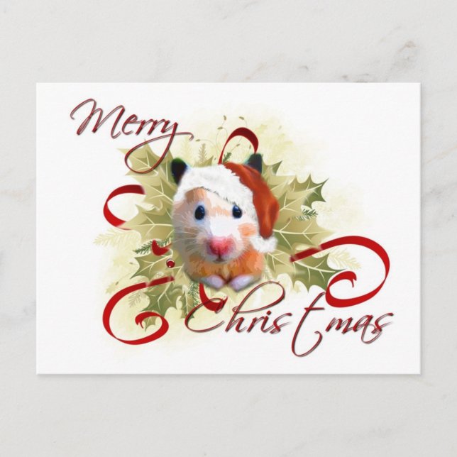 Hamster Christmas Postcards Feiertagspostkarte (Vorderseite)